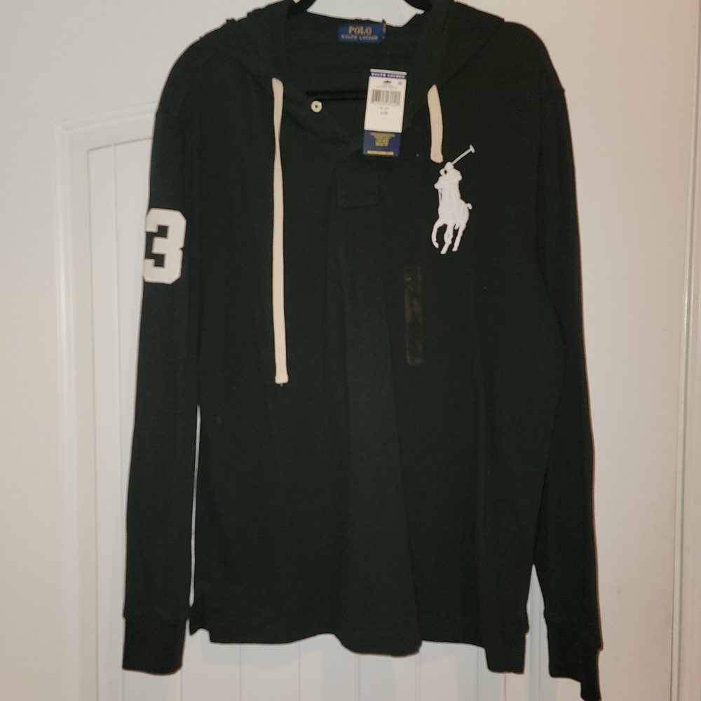 Ralph Lauren Polo Men's Hooded Long Sleeve Polo Tee NWT